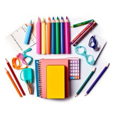 Premium Ai Image Assortment Of Colorful School Supplies