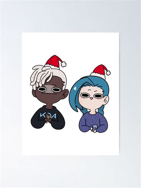 Merry Christmas Arcane Jinx And Ekko Poster By TEHAGE Redbubble