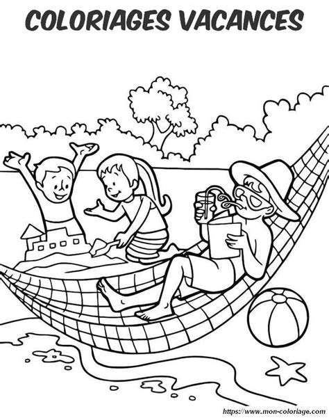 Coloriage Vive Les Vacances Coloriage Vacances Dessin Vacances Images