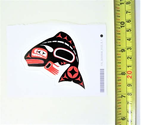 First Nations Chinook Salmon Sticker Decal West Coast Native