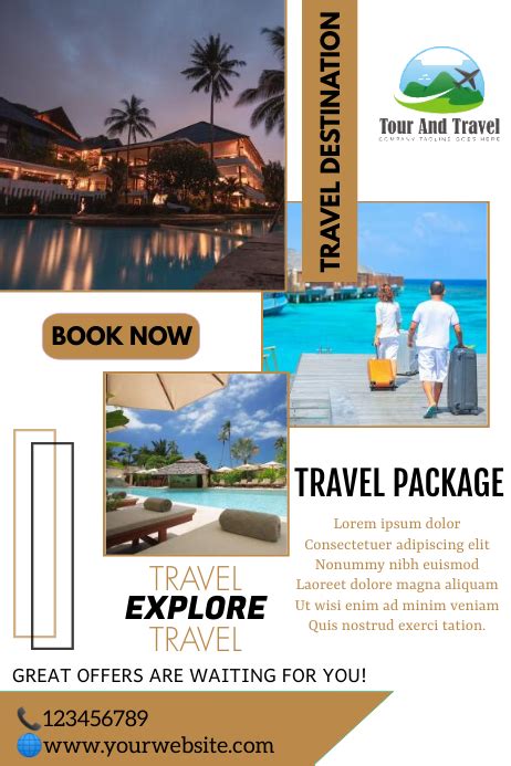 Travel Package Flyer Template Postermywall