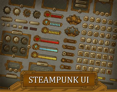 Steampunk UI GameDev Market