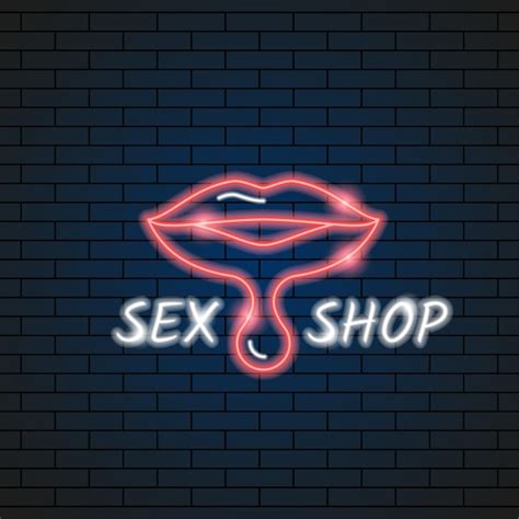 Abstrato Sex Love Shop Brinquedos Adultos Luz Neon Lâmpada Elétrica Fundo Vector Design Estilo