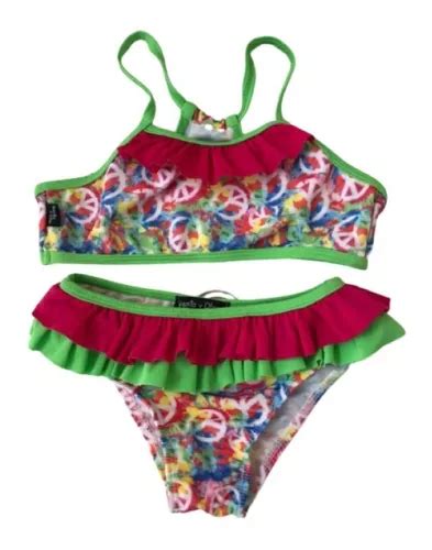 Malla Bikini Volado Lunares Simbolo Paz Corazones Frutas