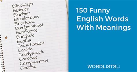 150 Funny English Words With Meanings