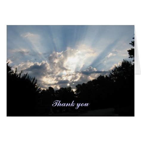 Sunrise Thank You Card Zazzle