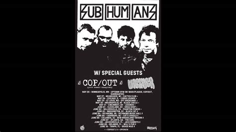 Subhumans Tour 2022 Poster