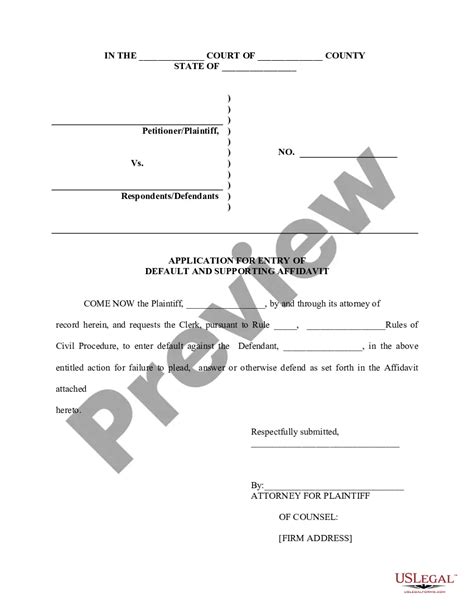 Default Judgment Template Without A Lawyer Us Legal Forms