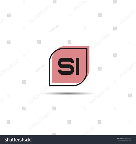 Initial Letter SI Logo Template Design Royalty Free Stock Vector