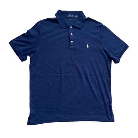 Navy Blue Ralph Lauren Polo Shirt 📦 Free Depop