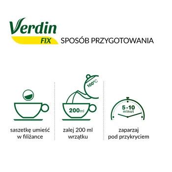 Verdin Fix Z Zielon Herbat Zio A Do Zaparzania Saszetki Szt