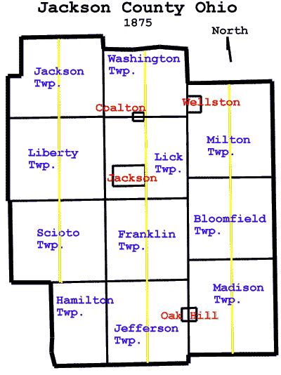 1875 Jackson County Ohio Township Maps