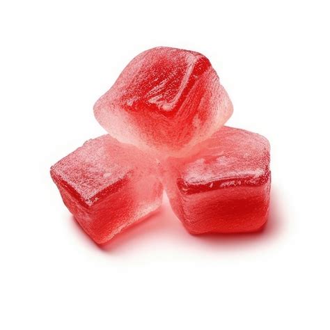 Premium Photo | A red gummy bear gummy bears are on a white background.