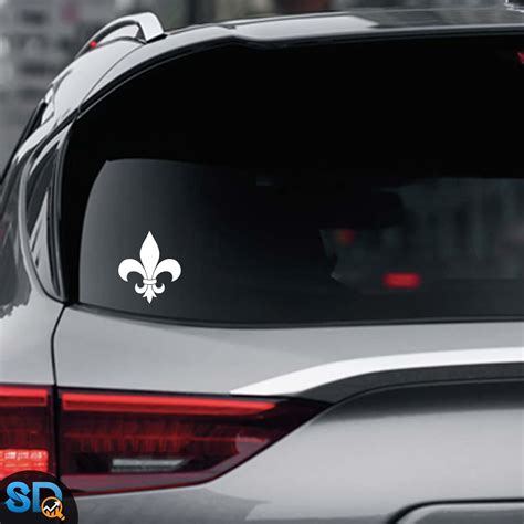 Gold Fleur De Lis Vinyl Waterproof Sticker Decal Car Laptop Wall Window Bumper