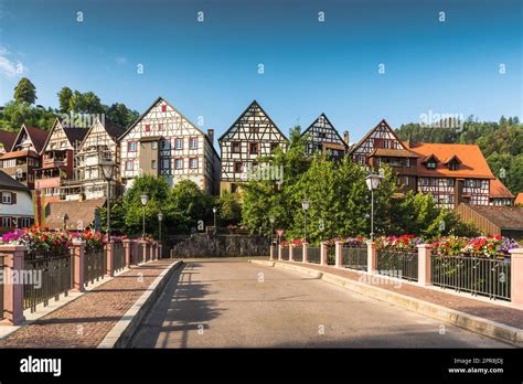 Half Timbered Houses In Schiltach In The Black Forest Kinzigtal Baden