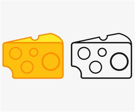 Premium Vector | Cheese slice vector cartoon vector