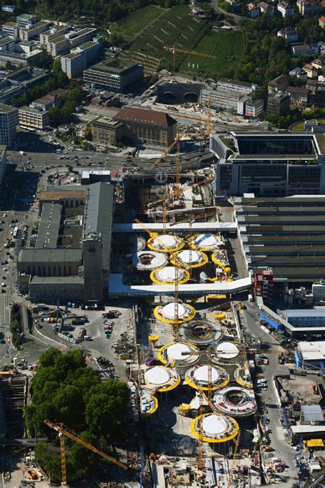 Luftbild Stuttgart Bauarbeiten Stuttgart 21 Am Hauptbahnhof In