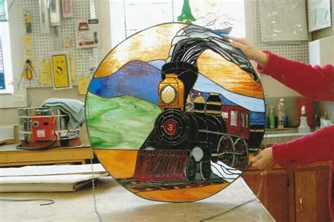 Stained Glass Train By Susan Powers The Glass Owl And Pottery Works Stained Glass Designs