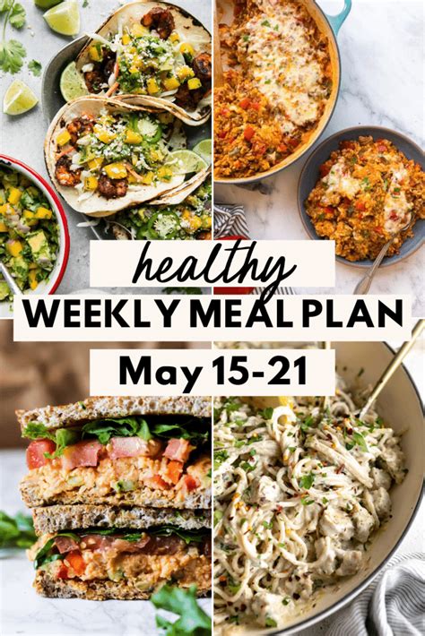 Healthy Weekly Meal Plan March Lowcalicious