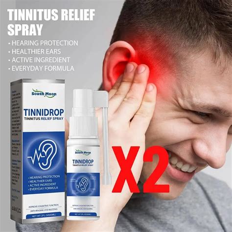 2pcs Tinnidrop Tinnitus Relief Spray 3pcs Ear Ringing Relieving Drops