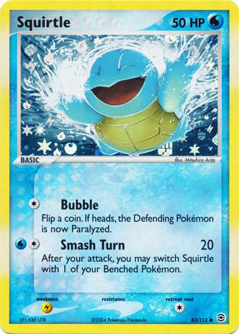 Pok Mon Ex Firered Leafgreen Card Squirtle Parallel Reverse Holo