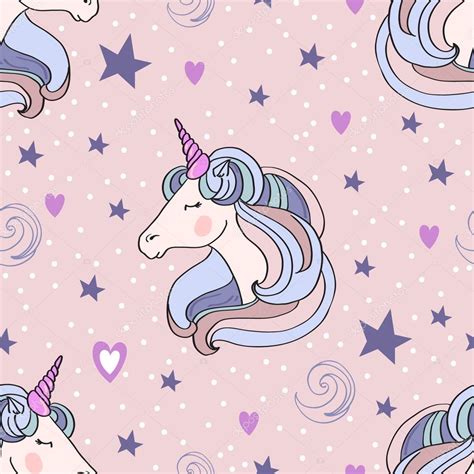 Unicorns Seamless Pattern Vector Elements For Design Stock Vector