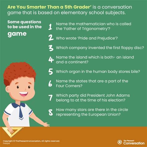 Are You Smarter Than A Th Grader Quiz And Answers Fun A