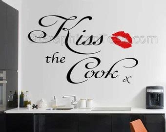 Kiss The Cook Decal Etsy