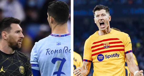 Liga Mistrzów Robert Lewandowski i Lionel Messi na szczycie