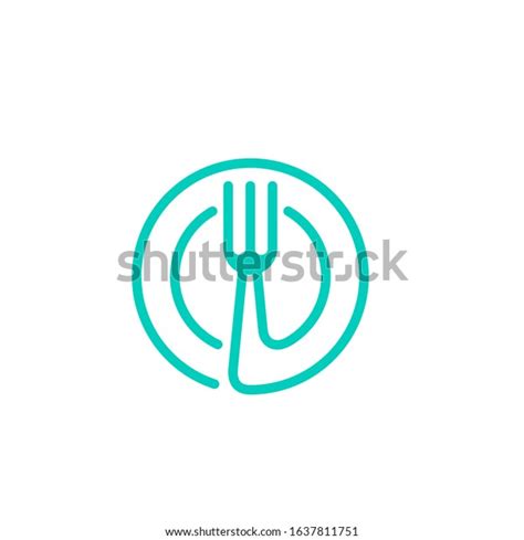 Fork Plate Restaurant Logo Design Simple Stock Vector (Royalty Free) 1637811751 | Shutterstock