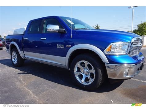 Blue Streak Pearl 2017 Ram 1500 Laramie Crew Cab Exterior Photo