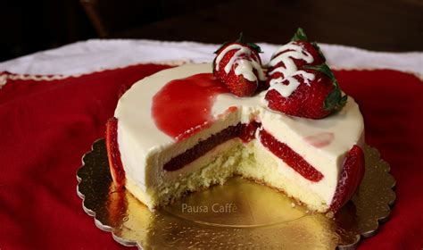 Torta Bavarese Al Cioccolato Bianco E Fragole Pausa Caff