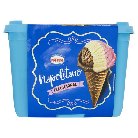 Sorvete Napolitano Tradicional Nestlé Pote 1 5l Super Veneza Guará II