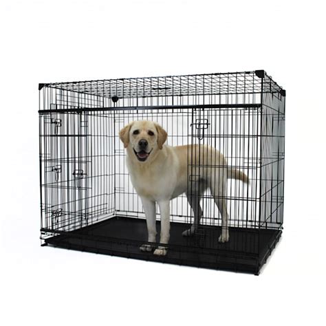 Lucky Dog Extra Large Double-Door Dog Crate with Sliding Doors, 54" L X ...