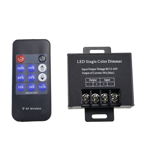 Aliexpress Buy 30A LED Single Color Dimmer DC12V 24V 11Key RF For