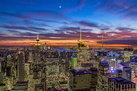 Empire State Building Usa Sky Houses Skyscrapers New York City