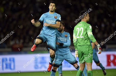 Fc Barcelonas Forward Luis Suarez Celebrates Editorial Stock Photo ...