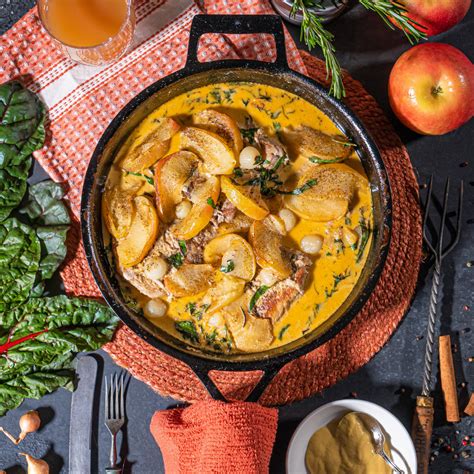 Pork Chops And Apples In Rosemary Dijon Sauce Stargazer Cast Iron