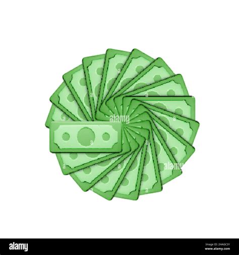 Icono De Dólar De Papel Verde Billete De Dólar Dinero De Dibujos