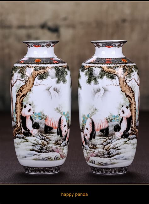 Jingdezhen vaso de cerâmica do vintage estilo chinês animal vaso fino