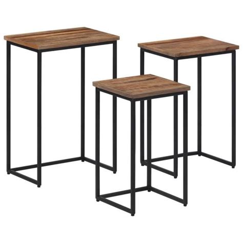 Tables Basses Gigognes 3 Pcs Bois Massif De Teck SALALIS SP5178