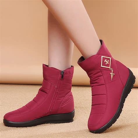 Cheap Snow Boots Women Winter Warm Ankle Boots For Women Thick Fur Cotton Shoes Ladies Footwear