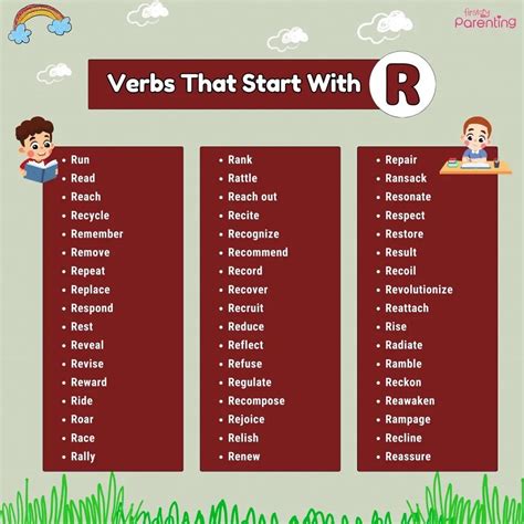 Verbs That Start With R In English With Meanings Examples