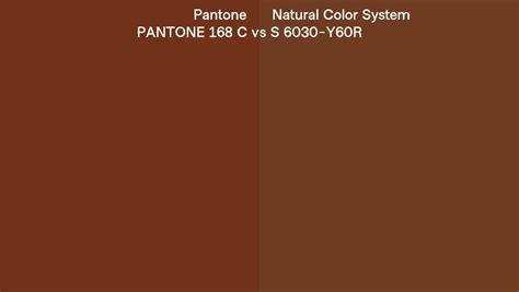 Pantone 168 C Vs Natural Color System S 6030 Y60r Side By Side Comparison