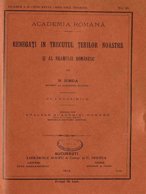 Pdf N Iorga Renegati In Trecutul Tarilor Noastre Si Al Neamului