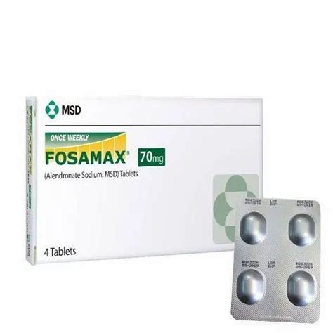 Alendronate Fosamax 70mg Tablet 4 Tablets Treatment Osteoporosis Rs