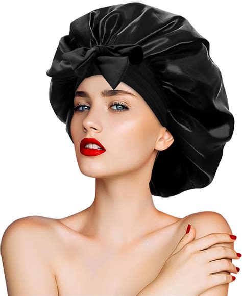 Pcs Bonnet Satin Cheveux Nuit Bonnet De Nuit Soie Bonnet En Satin Pour