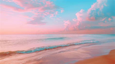 Beach Painting with Incoming Waves Stock Illustration - Illustration of ...