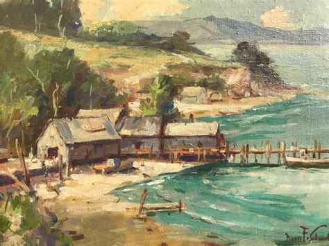 China Camp Coastal Landscape Painting California Artist Davis Francis