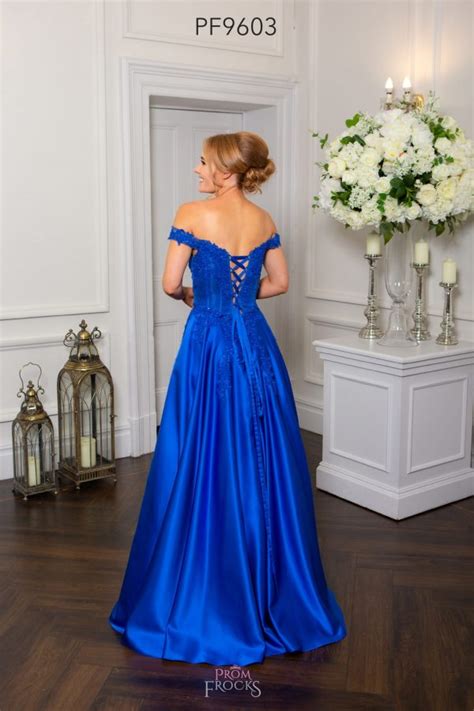 PF9603 Royal Blue Prom Evening Dress Dot S Frocks